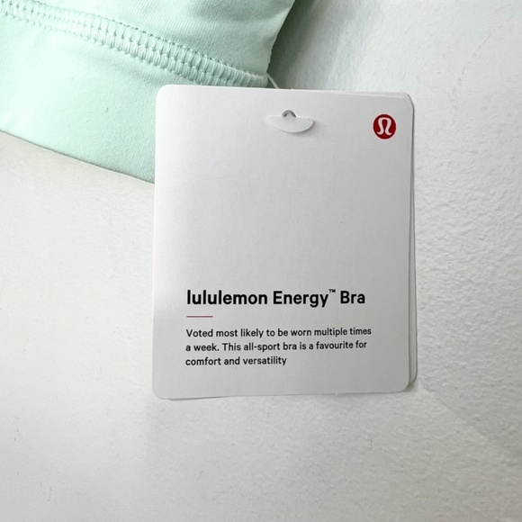 NWT Lululemon Energy Bra Medium Support B–D Cups in Sea Mist green 4 - Picture 12 of 14